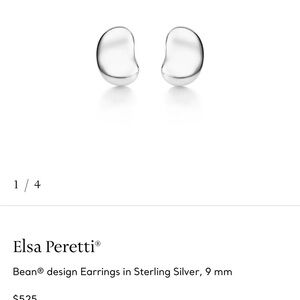 Tiffany & Co. Elsa Peretti Bean Earrings in Silver